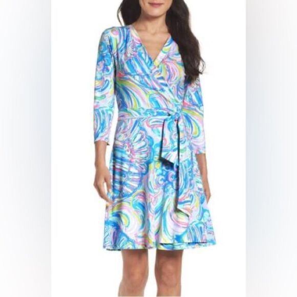 Lilly Pulitzer Emilia Wrap Dress in Multi Guilty Pleasure Print - Picture 4 of 11